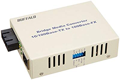 BUFFALO 光メディアコンバータ 2芯マルチモード 100BASE-TX:100BASE-FX(SC)(中古品)