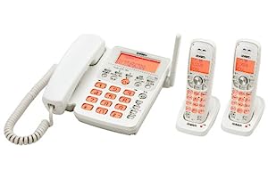 UNIDEN デジタルコードレス留守番電話機 子機2台タイプ ホワイトメタリック(中古品)