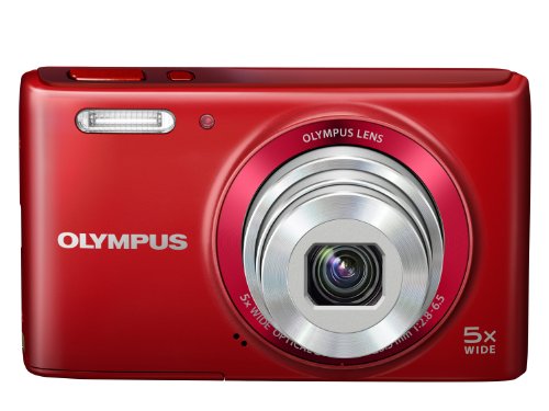オリンパス コンパクトデジタルカメラ STYLUS VGー180 レッド(中古品)