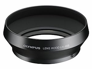 OLYMPUS マイクロフォーサーズ用 金属レンズフード ブラック LH-48B BLK(中古品)