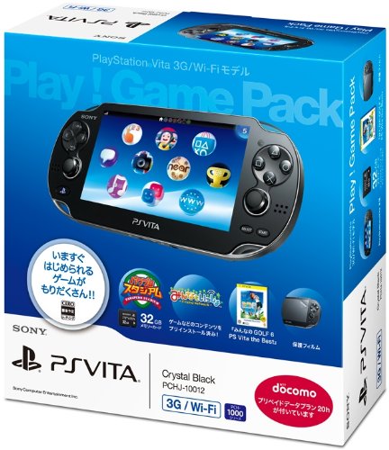PlayStaiton Vita 3G/Wi-Fiモデル Play! Game Pack (PCHJ-10012)(中古品)