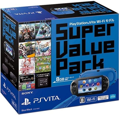 PlayStation Vita Super Value Pack Wi-Fiモデル ブルー/ブラック【メーカ (中古品)