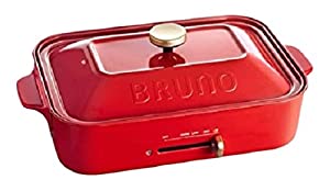 BRUNO コンパクトホットプレート レッド BOE021-RD(未使用の新古品)