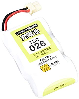 ELPA エルパ 朝日電器 電話機用充電池 TSC-026(中古品)
