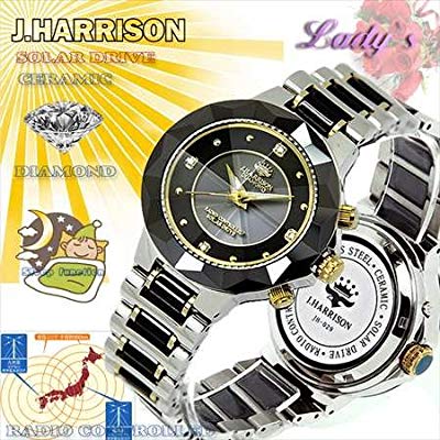 J.HARRISON ジョンハリソン 腕時計 レディース 4石天然ダイヤモンド付ソー (中古品)