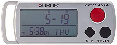 [グルス]GRUS 歩幅・心拍計測 歩数計 時計機能付 GRS002-02(中古品)