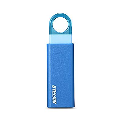 BUFFALO ノックスライド USB3.1(Gen1) USBメモリー 16GB ブルー RUF3-KS16G(中古品)