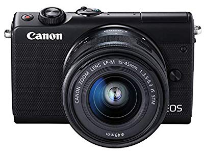 Canon ミラーレス一眼カメラ EOS M100 EF-M15-45 IS STM レンズキット(ブラ(中古品)