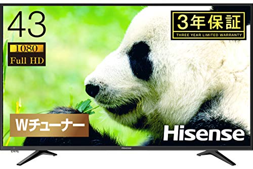 ハイセンス Hisense 43V型 液晶 テレビ 43A50 フルハイビジョン 外付けHDD (中古品)