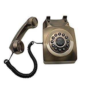 電話アンティーク電話ビンテージレトロ電話メタル電話、音量調整のコールリ(未使用の新古品)