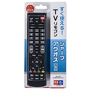 オーム電機 メーカー別TVリモコン シャープ用 AV-BKR01-SH(中古品)