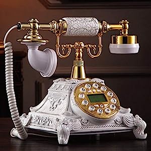 GWFENG 電話 - ディスクボタンアンティークヨーロッパのヴィンテージ電話 -(中古品)