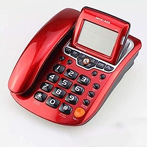 固定電話固定電話、発信者ID表示付きのポータブルデスクトップコード付きリ(未使用の新古品)