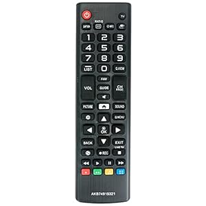 AKB74915321交換用リモコン LG TV 43LH510T 32LJ520B 43LJ510T 49LF5400 43(中古品)
