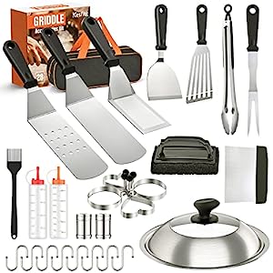 Blackstone Griddle Accessories Kit, 28PCS Flat Top Grilling Tools Set (中古品)