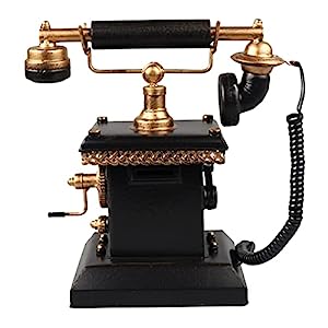 アンティーク電話、昔ながらのロータリーダイヤルラインライン電話装飾モデ(中古品)