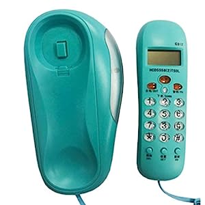コード付き電話-電話-レトロノベルティ電話-ミニ発信者ID電話、壁掛け電話 (中古品)