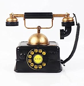 コード付きアンティーク電話、ヴィンテージ電話クラシックレトロ固定電話ホ(未使用の新古品)