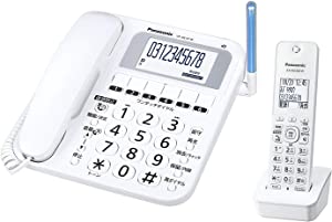 パナソニック コードレス電話機(子機1台付き) ホワイト(未使用の新古品)