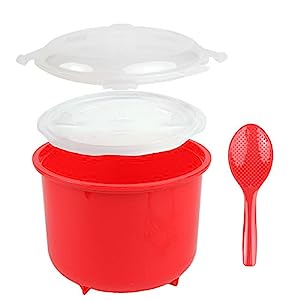 Home-X 電子レンジ炊飯器 10カップ炊飯器はBPAフリーで使いやすい 毎回汚さ(未使用の新古品)