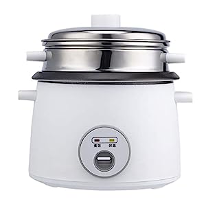 取り外し可能な焦げ付き防止ポット付き1.6Lミニ炊飯器蒸し器は、スープ、シ(未使用の新古品)